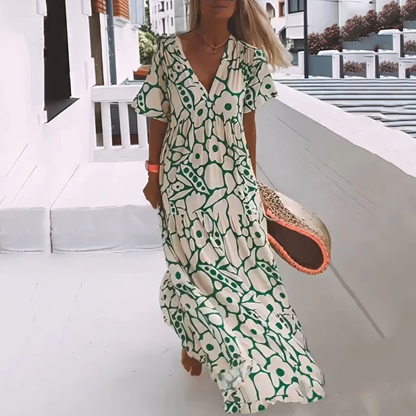 Rivora Maya – Printed Summer Maxi Dress