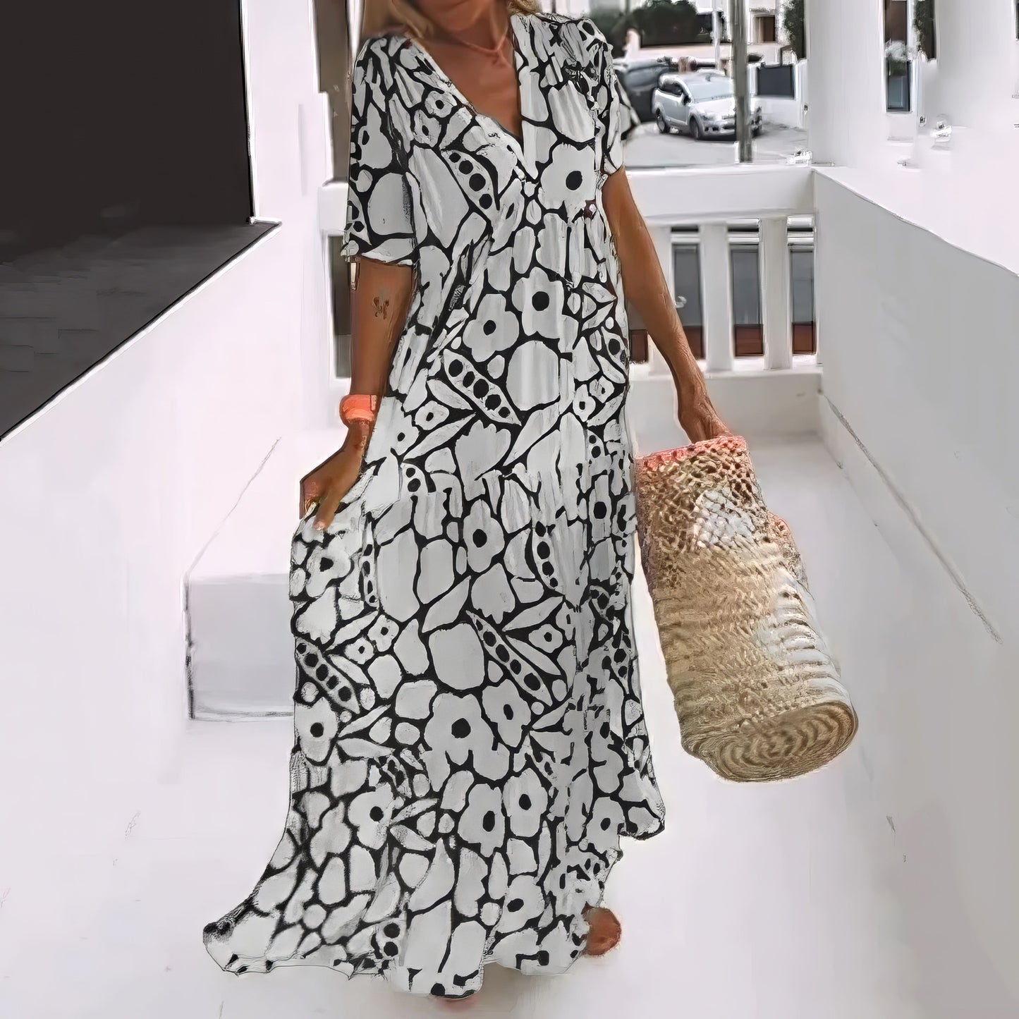 Rivora Maya – Printed Summer Maxi Dress